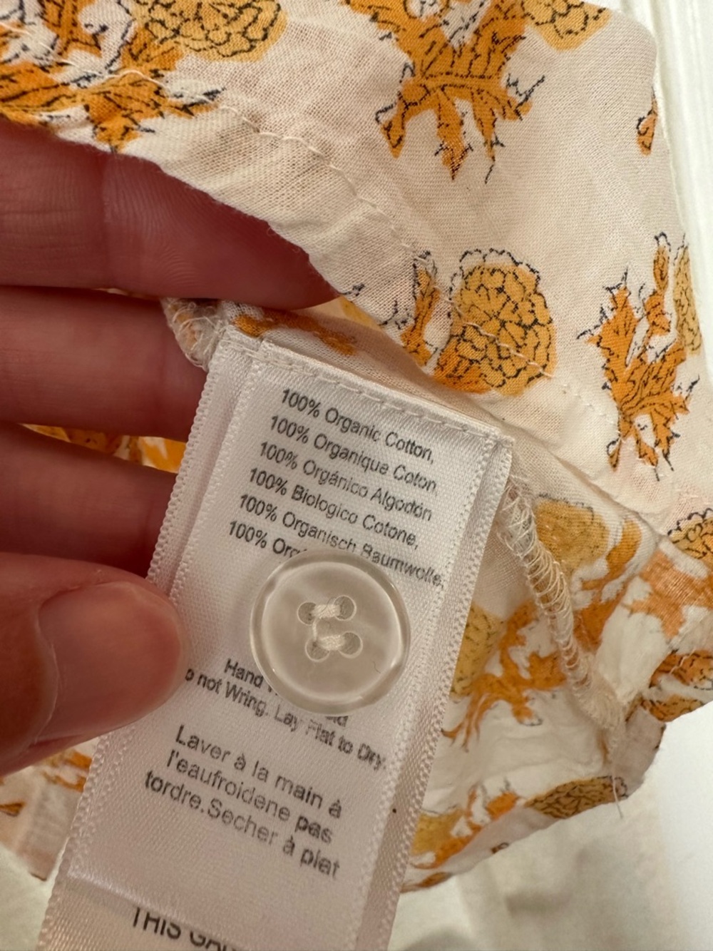 Emerson Fry White Blouse with Marigold Floral Print - Picture 6 of 6